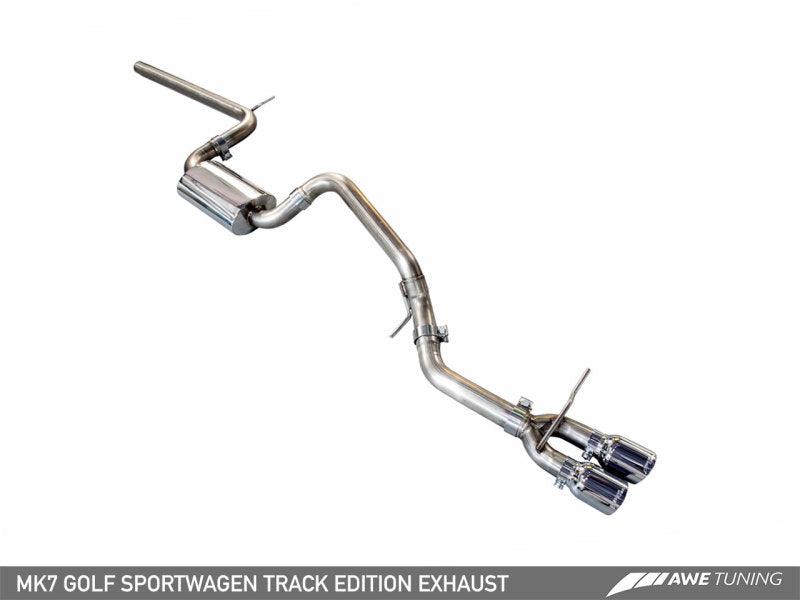 AWE Tuning VW MK7 Golf SportWagen Track Edition Exhaust w/Chrome Silver Tips (90mm) - Siegewerks