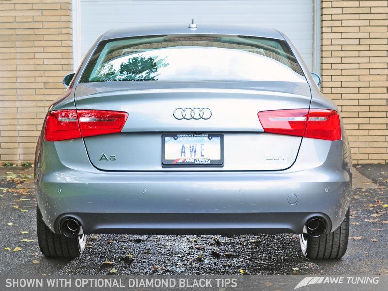 AWE Tuning Audi C7 A6 3.0T Touring Edition Exhaust - Dual Outlet Diamond Black Tips - Siegewerks