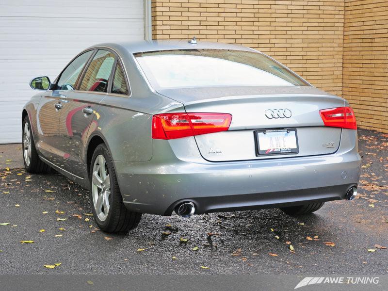 AWE Tuning Audi C7 A6 3.0T Touring Edition Exhaust - Dual Outlet Chrome Silver Tips - Siegewerks