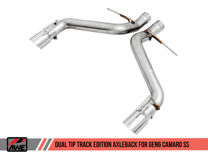 AWE Tuning 16-19 Chevrolet Camaro SS Axle-back Exhaust - Track Edition (Chrome Silver Tips) - Siegewerks