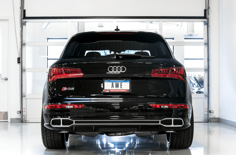 AWE Tuning Audi B9 SQ5 Non-Resonated Touring Edition Cat-Back Exhaust - No Tips (Turn Downs) - Siegewerks