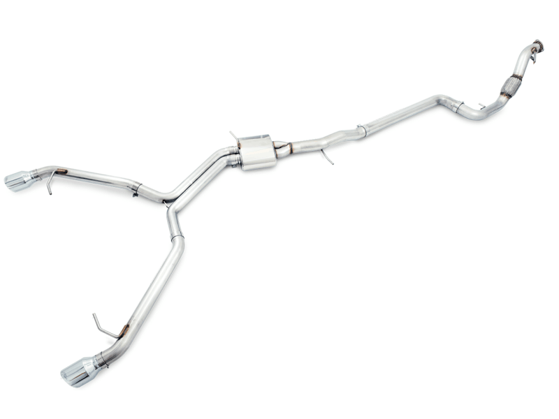 AWE Tuning Audi B9 A5 Touring Edition Exhaust Dual Outlet - Chrome Silver Tips (Includes DP) - Siegewerks