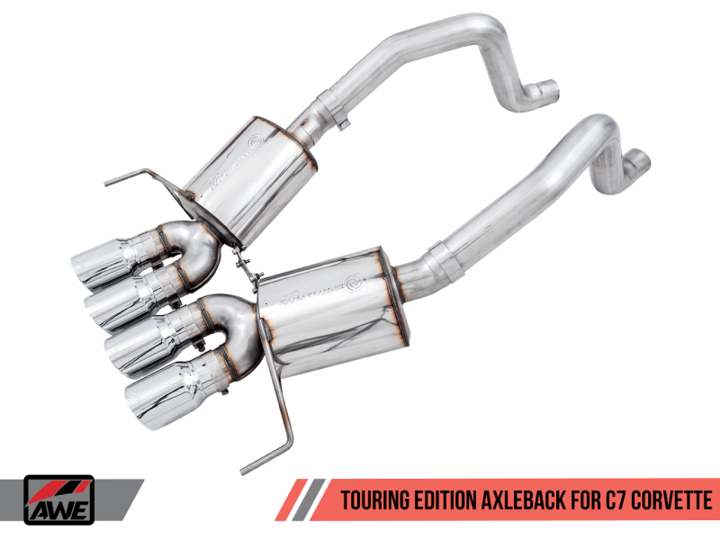 AWE Tuning 14-19 Chevy Corvette C7 Z06/ZR1 (w/o AFM) Touring Edition Axle-Back Exhaust w/Chrome Tips - Siegewerks