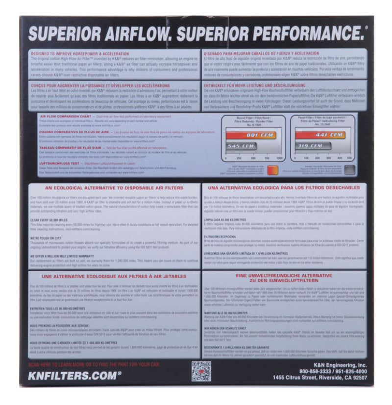 K&N 87-92 Supra Turbo & Non-Turbo Drop In Air Filter