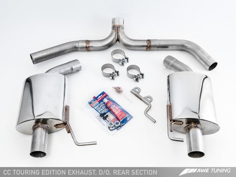 AWE Tuning VW CC Touring Edition Exhaust Dual Outlet - Chrome Silver Tips - Siegewerks