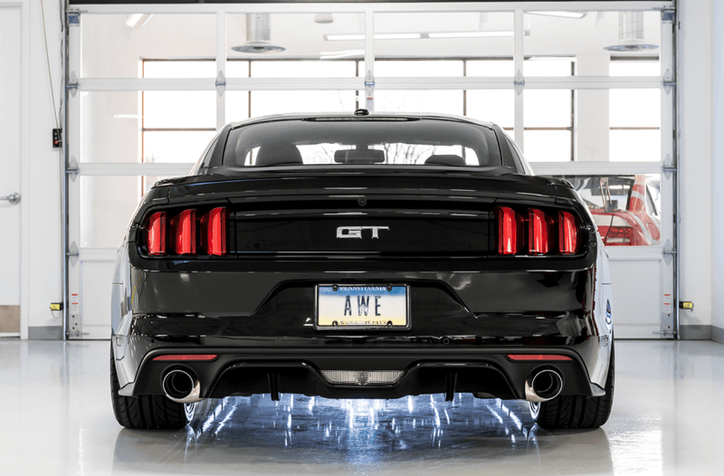AWE Tuning S550 Mustang GT Cat-back Exhaust - Track Edition (Chrome Silver Tips) - Siegewerks