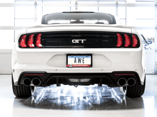 Load image into Gallery viewer, AWE Tuning 2018+ Ford Mustang GT (S550) Cat-back Exhaust - Touring Edition (Quad Chrome Silver Tips) - Siegewerks