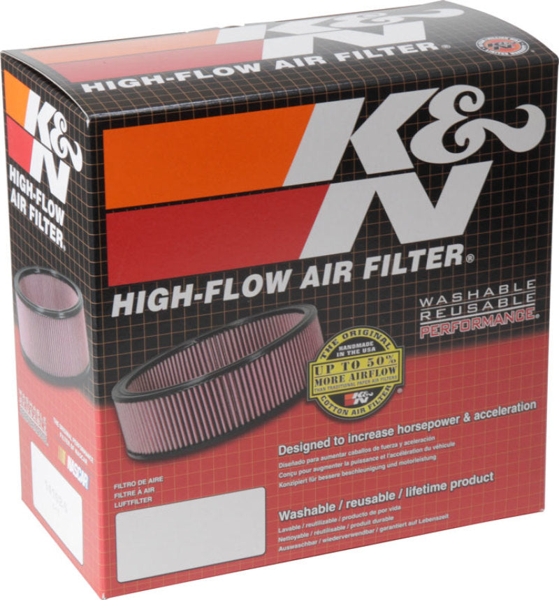 K&N 2-5/8in Flange 7in Diameter 3in Height Round Air Filter Assembly w/ Vent
