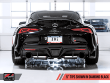 Load image into Gallery viewer, AWE 2020 Toyota Supra A90 Non-Resonated Touring Edition Exhaust - 5in Diamond Black Tips - Siegewerks