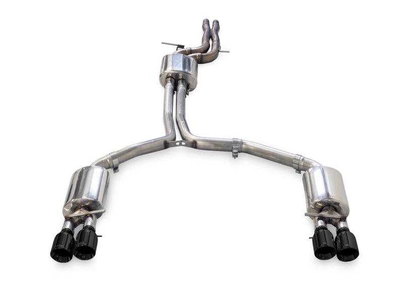 AWE Tuning Audi C7 A7 3.0T Touring Edition Exhaust - Quad Outlet Diamond Black Tips - Siegewerks