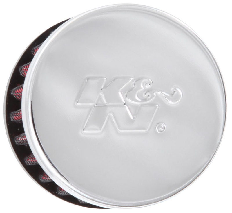 K&N Clamp On Rubber Base Crankcase Vent Filter 0.375in Flange ID x 2in OD x 1.5in Height