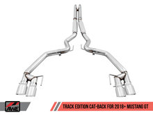 Load image into Gallery viewer, AWE Tuning 2018+ Ford Mustang GT (S550) Cat-back Exhaust - Track Edition (Quad Chrome Silver Tips) - Siegewerks