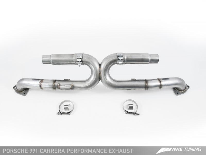 AWE Tuning 991 Carrera Performance Exhaust - Use Stock Tips - Siegewerks
