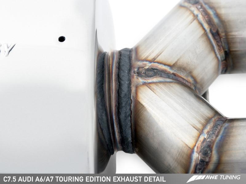 AWE Tuning Audi C7.5 A6 3.0T Touring Edition Exhaust - Quad Outlet Diamond Black Tips - Siegewerks