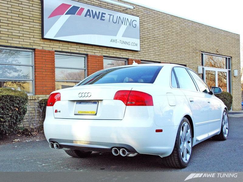 AWE Tuning Audi B7 S4 Track Edition Exhaust - Polished Silver Tips - Siegewerks
