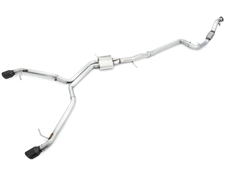 AWE Tuning Audi B9 A5 Touring Edition Exhaust Dual Outlet - Chrome Silver Tips (Includes DP) - Siegewerks