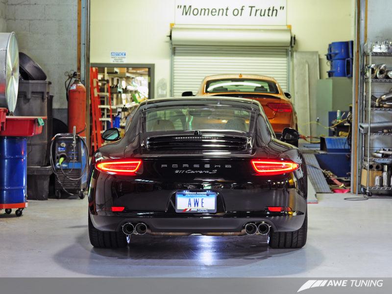 AWE Tuning Porsche 991 SwitchPath Exhaust for Non-PSE Cars Chrome Silver Tips - Siegewerks