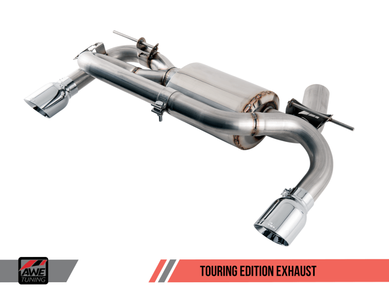 AWE Tuning BMW F3X 335i/435i Touring Edition Axle-Back Exhaust - Chrome Silver Tips (102mm) - Siegewerks