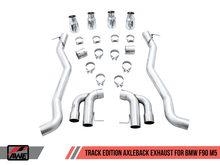 Load image into Gallery viewer, AWE Tuning 18-19 BMW M5 (F90) 4.4T AWD Axle-back Exhaust - Track Edition (Chrome Silver Tips) - Siegewerks