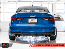 Load image into Gallery viewer, AWE Tuning Audi 8V S3 Track Edition Exhaust w/Chrome Silver Tips 102mm - Siegewerks