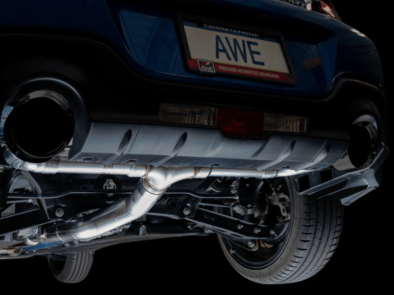 AWE Subaru BRZ / Toyota GR86 / Toyota 86 Track Edition Cat-Back Exhaust- Diamond Black Tips - Siegewerks