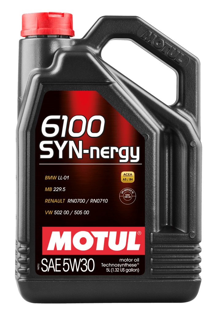 Motul 5L Technosynthese Engine Oil 6100 SYN-NERGY 5W30 - VW 502 00 505 00 - MB 229.5 - Siegewerks