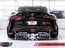 Load image into Gallery viewer, AWE 2020 Toyota Supra A90 Resonated Touring Edition Exhaust - 5in Chrome Silver Tips - Siegewerks