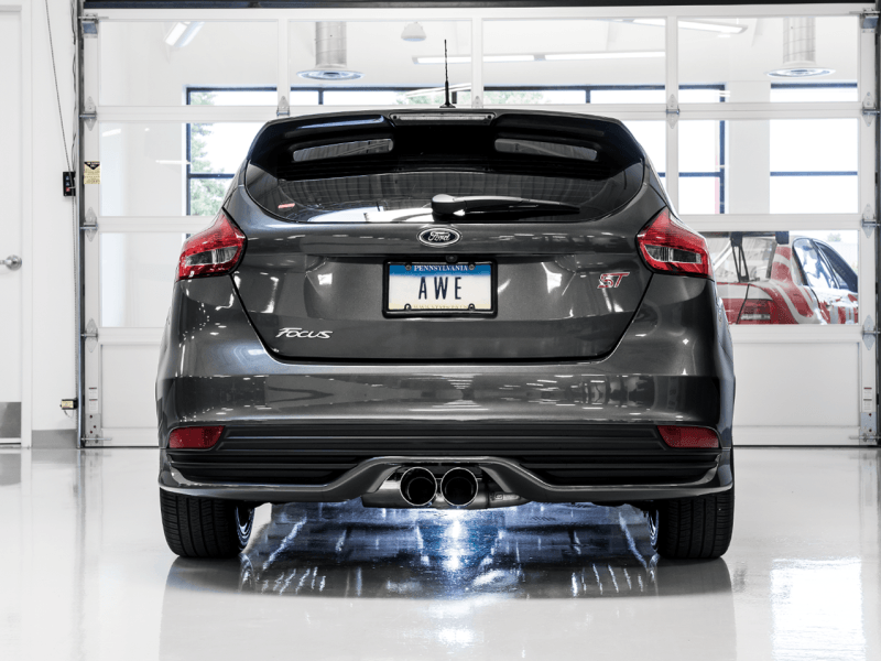 AWE Tuning Ford Focus ST Touring Edition Cat-back Exhaust - Non-Resonated - Chrome Silver Tips - Siegewerks