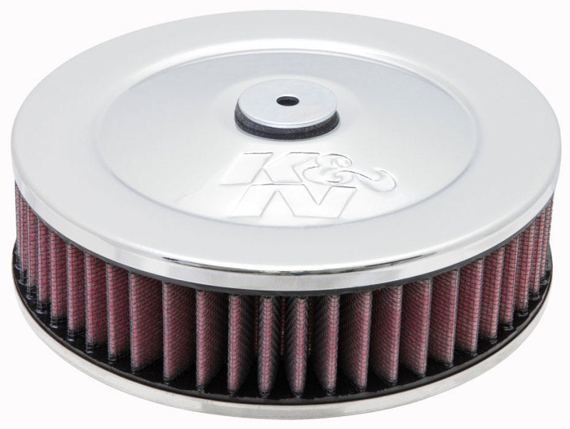 K&N 2-5/8in Flange 7in Diameter 3in Height Round Air Filter Assembly w/ Vent