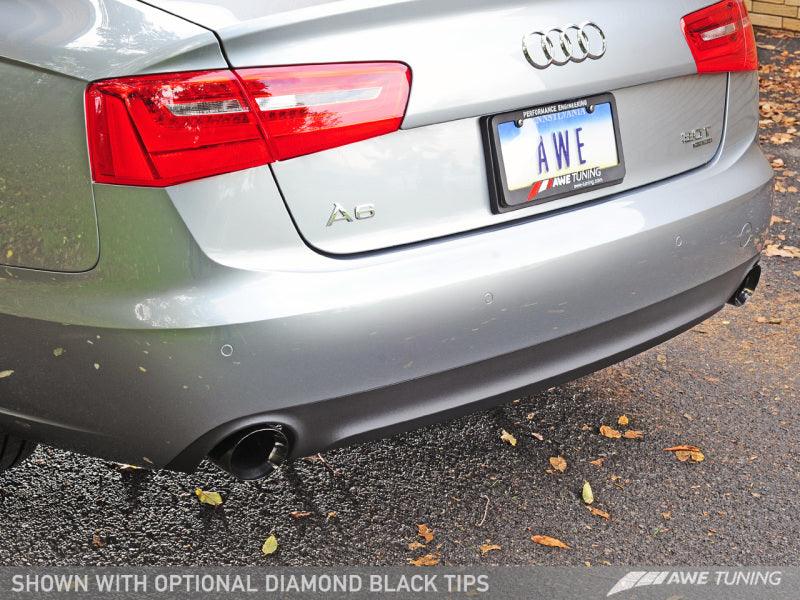 AWE Tuning Audi C7 A6 3.0T Touring Edition Exhaust - Dual Outlet Diamond Black Tips - Siegewerks